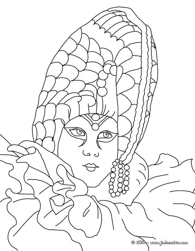 Coloriage De Masque De Venise