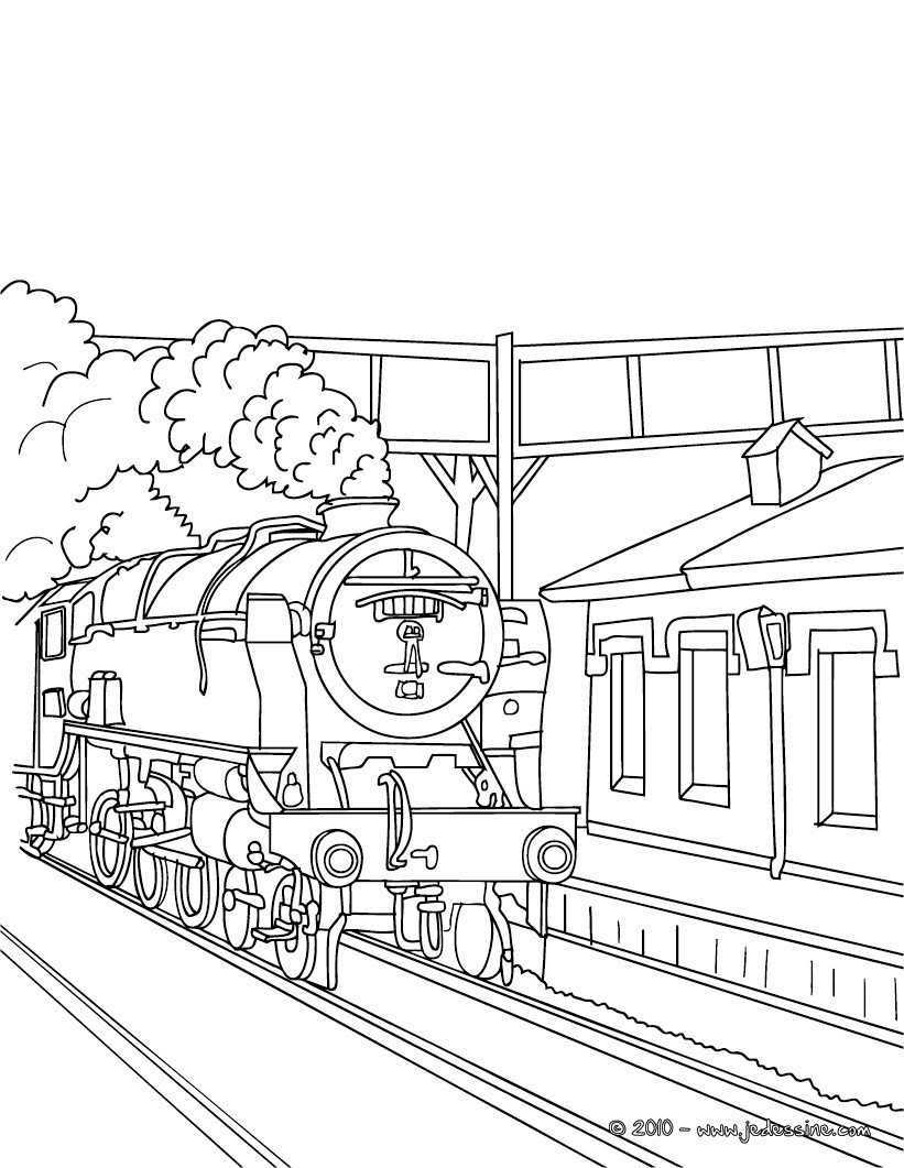 Coloriage Train A Vapeur