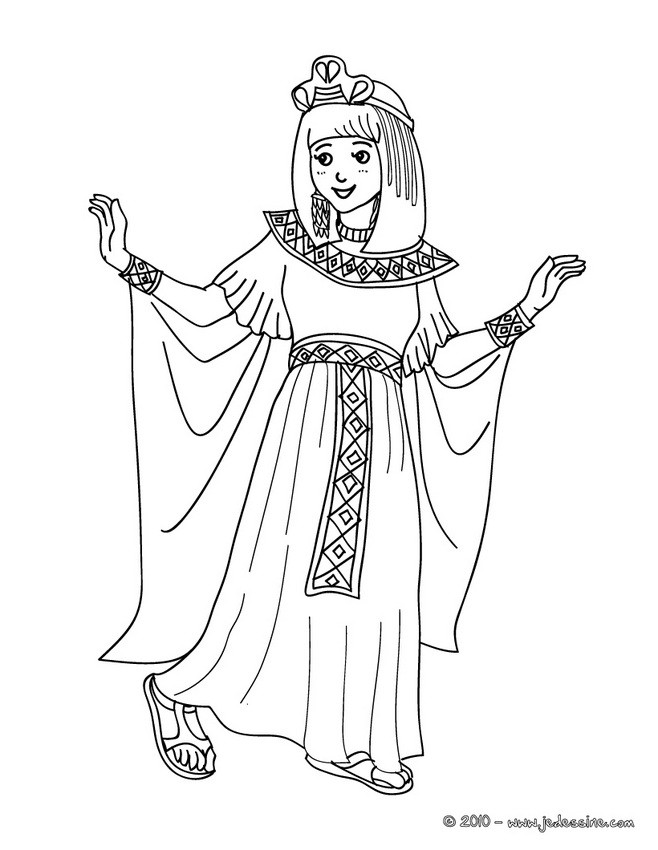 coloriage costume carnaval cleopatre