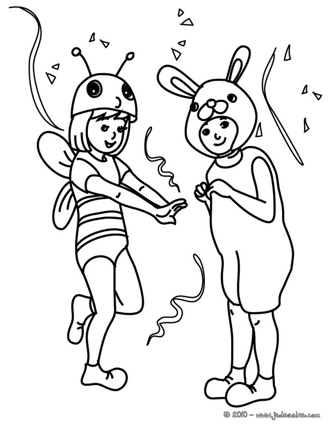 Animaux costume à colorier