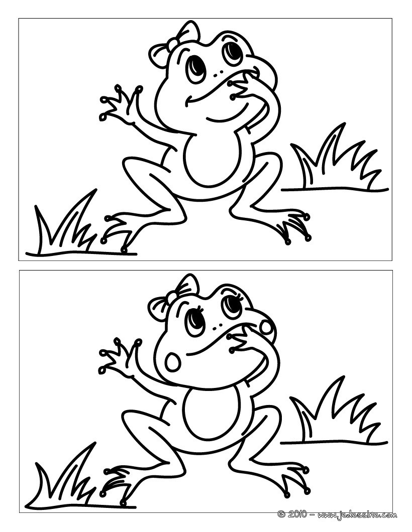 Grenouille rigolote 10 différences