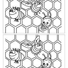 Abeilles 10 différences - Jeux - Jeux des différences en ligne - Différences niveau moyen