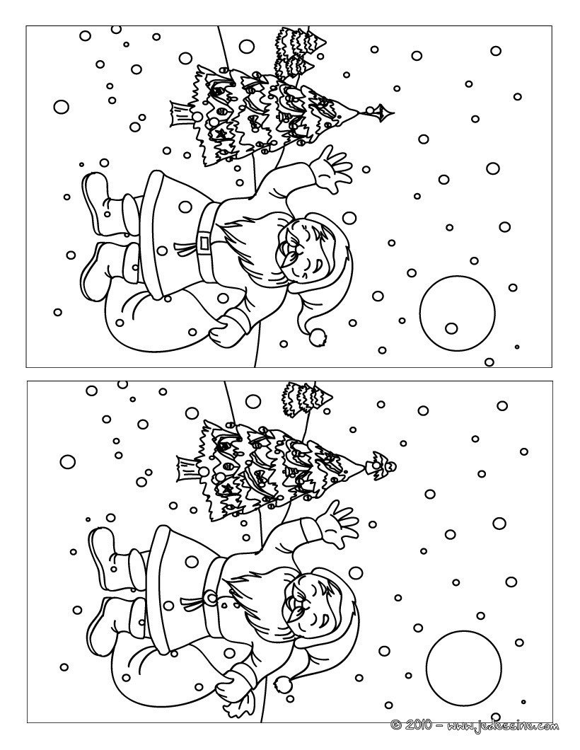 Père noël sous la neige10 différences
