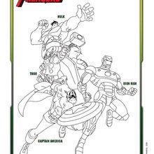 Les AVENGERS � colorier - Coloriage - Coloriage DISNEY - Coloriage AVENGERS