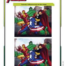 Jeu des diff�rences AVENGERS - Coloriage - Coloriage DISNEY - Coloriage AVENGERS