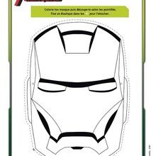 Coloriage du casque de IRON MAN - Coloriage - Coloriage DISNEY - Coloriage AVENGERS
