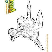 Coloriage DIEGO et la Tortue