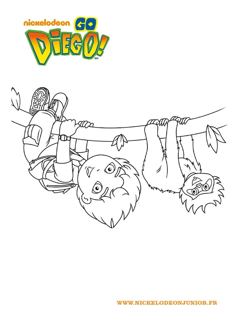 COloriage DIEGO et le singe