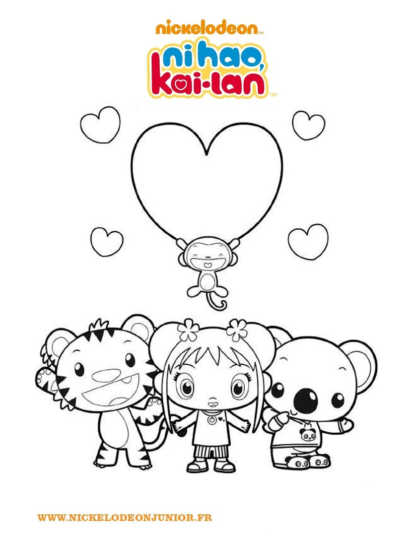 Coloriage NI HAO KAI LAN