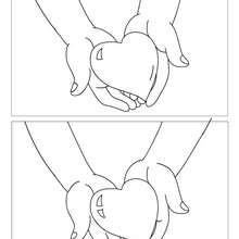 Jeux des 12 différences coeur au creu des mains - Jeux - Jeux des fêtes - Jeux de la Saint-Valentin - Jeux des différences Saint Valentin