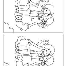 Jeux des 10 différences 2 anges - Jeux - Jeux des fêtes - Jeux de la Saint-Valentin - Jeux des différences Saint Valentin