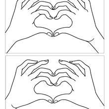 Jeux des 10 diff�rences mains en coeur