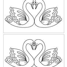 Jeux des 10 différences cygnes - Jeux - Jeux des fêtes - Jeux de la Saint-Valentin - Jeux des différences Saint Valentin