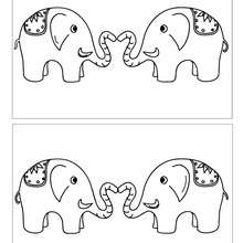 Jeux des 10 différences éléphants - Jeux - Jeux des fêtes - Jeux de la Saint-Valentin - Jeux des différences Saint Valentin