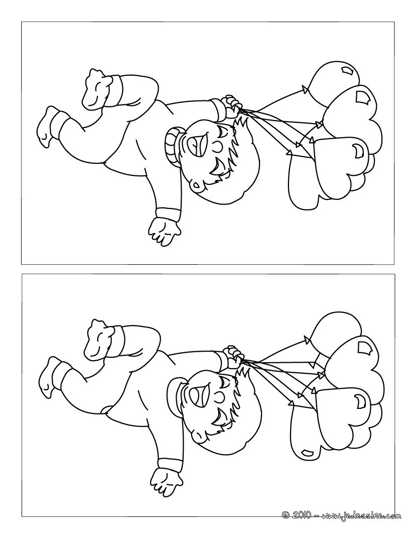 Jeux des 12 différences enfant ballons