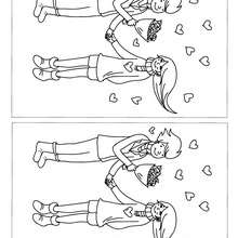 Jeux des 5 différences couple - Jeux - Jeux des fêtes - Jeux de la Saint-Valentin - Jeux des différences Saint Valentin