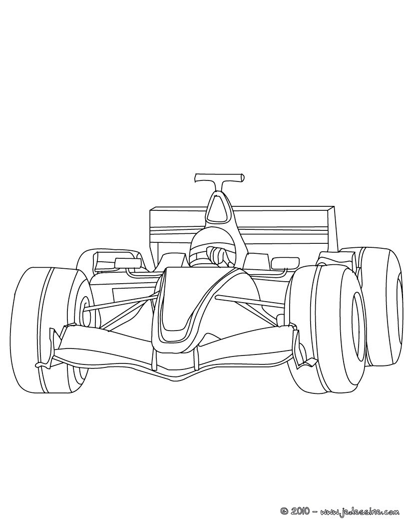 Coloriages coloriage avant de voiture de course fr hellokids Coloriage avant de voiture de course