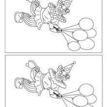 Les différences des clowns - Jeux - Jeux des différences en ligne - Jeux des différences de Carnaval