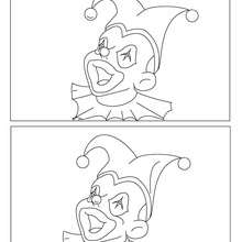 Les différences portrait de clown - Jeux - Jeux des différences en ligne - Jeux des différences de Carnaval