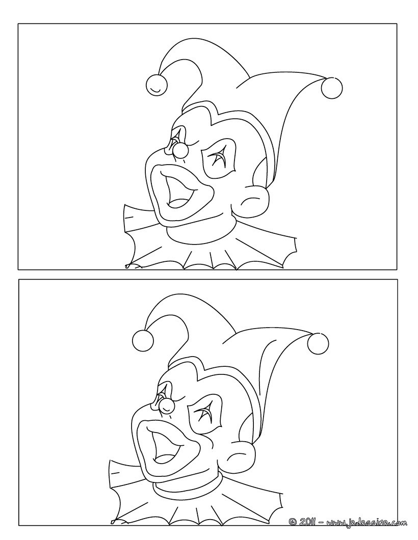 Les différences portrait de clown