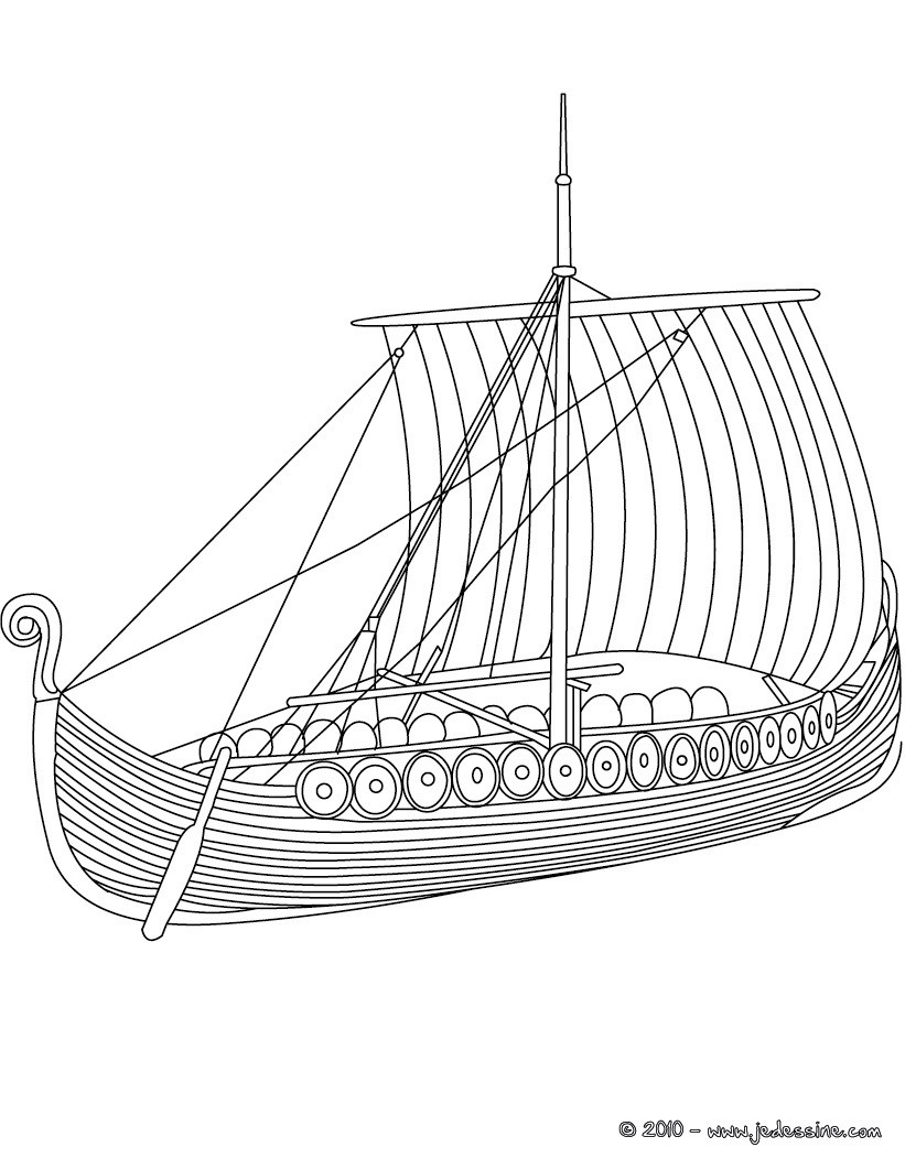 Coloriage galère à imprimer