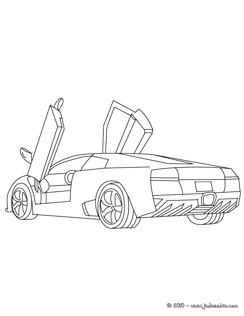 coloriage lamborghini murcielago