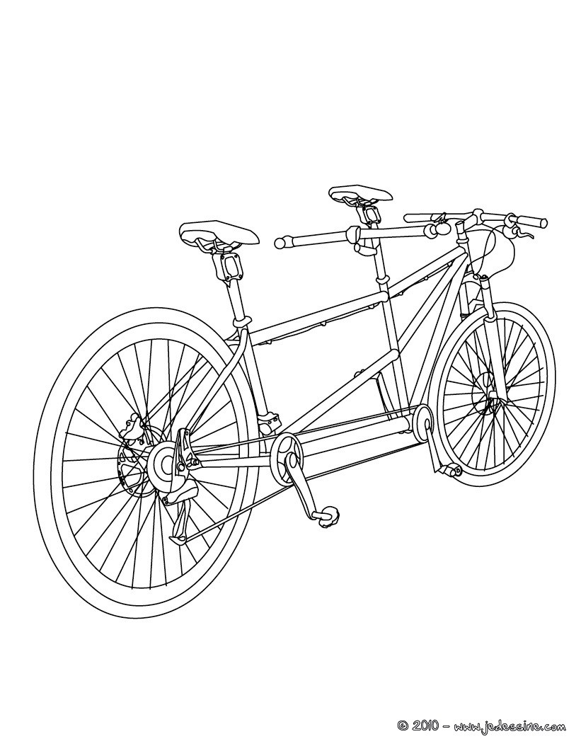 Coloriage tandem gratuit