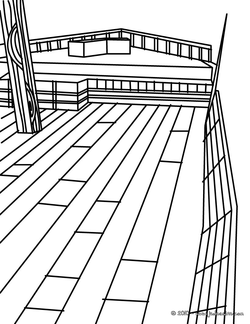 Coloriage avant de navire