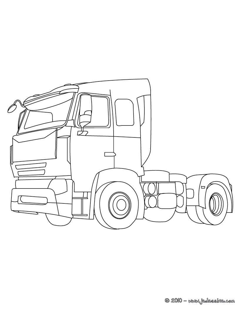 Coloriage Camion Americain A Imprimer