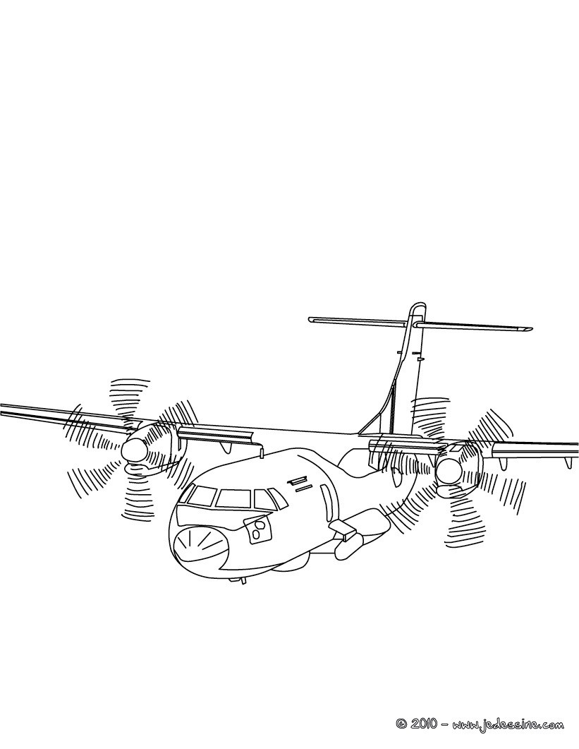 Coloriage avion de guerre   hélices
