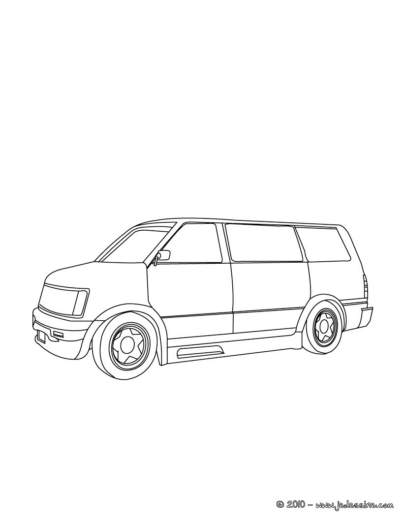 Grand monospace à colorier