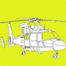 Coloriage d'un hélicopter
