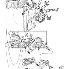 Barbie et Raquelle � colorier - Coloriage - Coloriage BARBIE - Coloriage BARBIE ET LE SECRET DES FEES