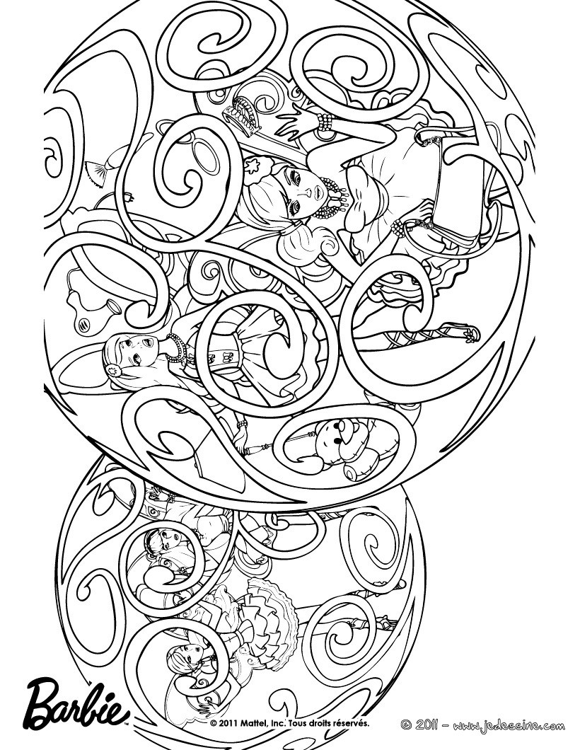 Coloriage de Barbie et Raquelle
