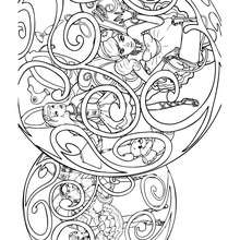 Coloriage de Barbie et Raquelle - Coloriage - Coloriage BARBIE - Coloriage BARBIE ET LE SECRET DES FEES