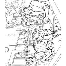 Coloriage de Barbie, Ken et ses amies