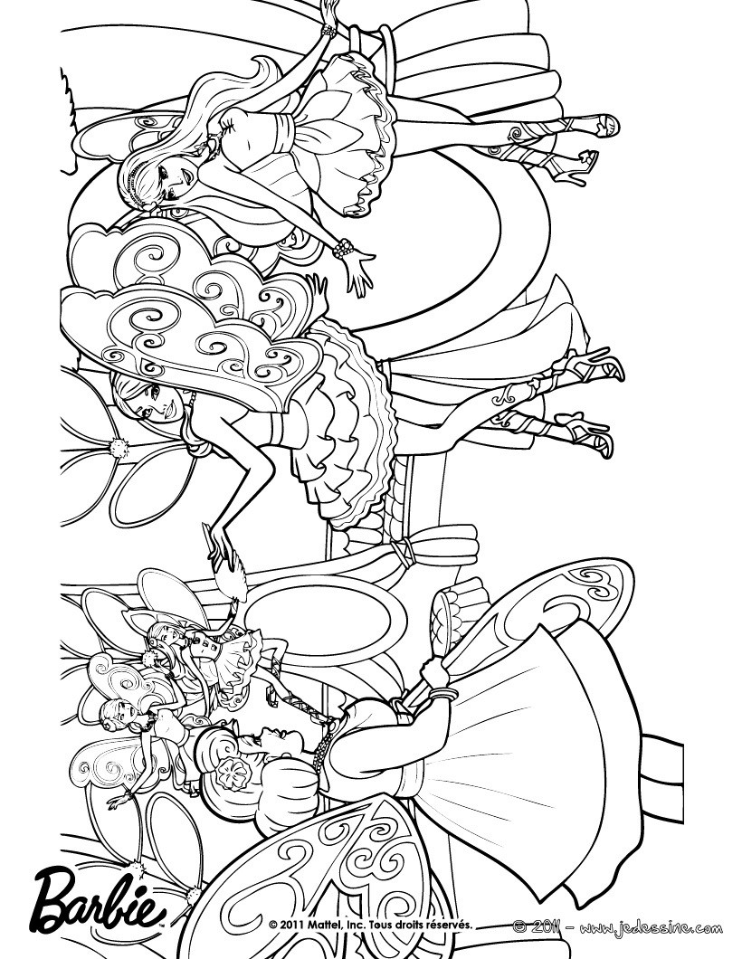 Les fées Barbie et Raquelle à colorier