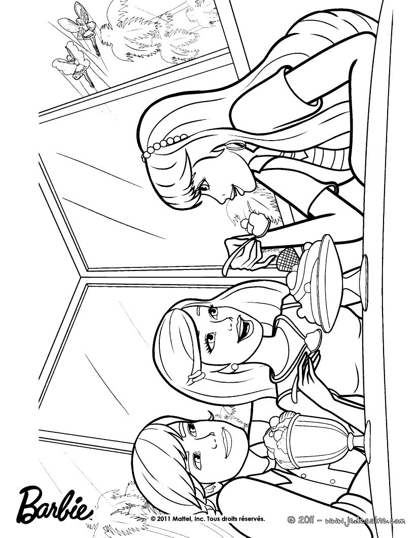 Raquelle et Barbie à colorier en ligne