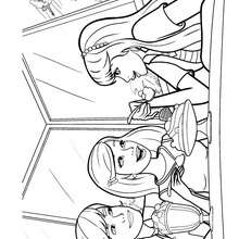 Raquelle et Barbie à colorier en ligne