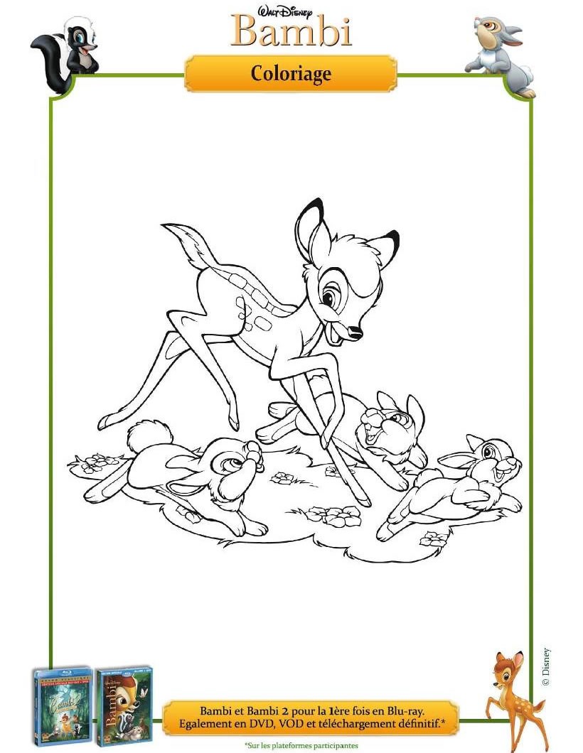 Coloriages bambi et panpan fr hellokids Bambi et PanPan Coloriage Bambi et PanPan Imprimer