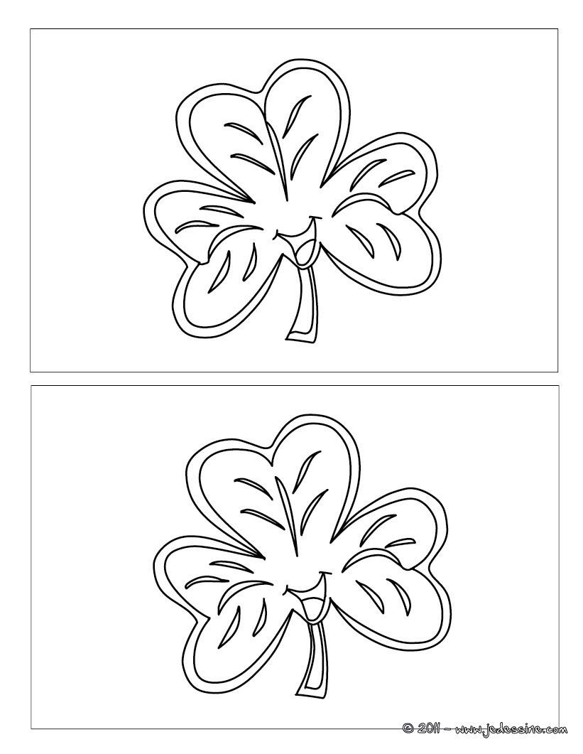 Jeux des différences Trèfle Saint Patrick