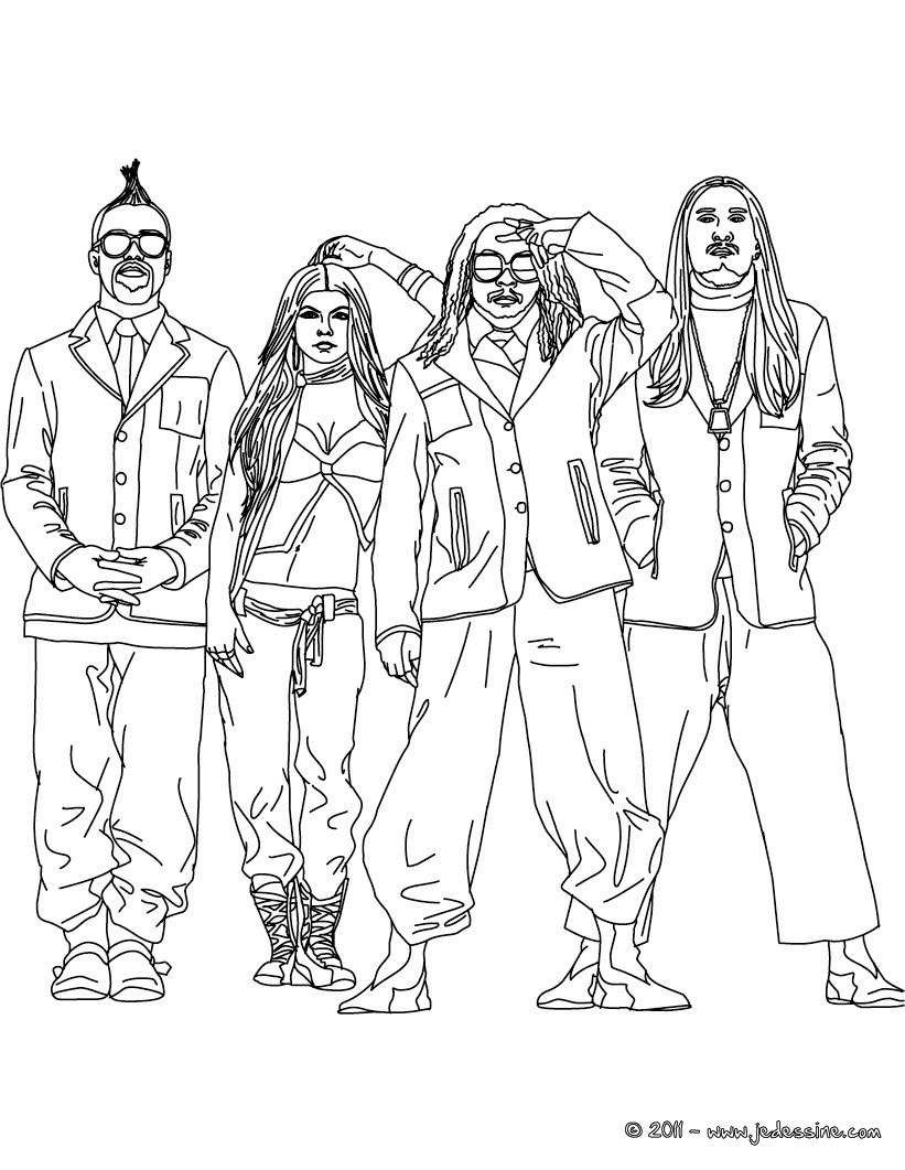 Black Eyed Peas à colorier
