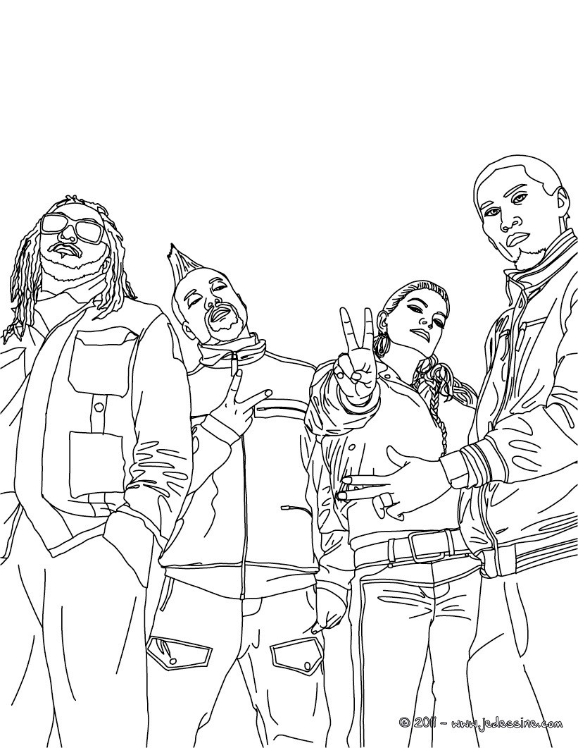Coloriage gratuite des Black Eyed Peas