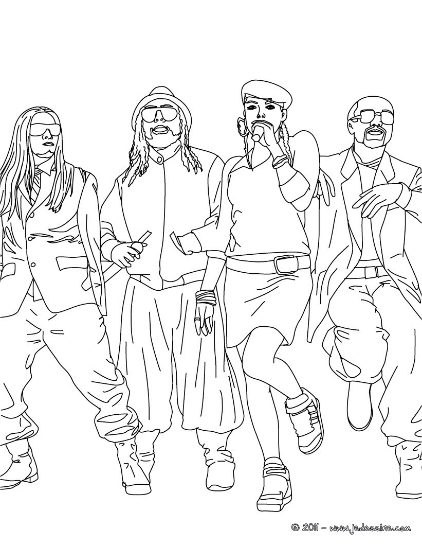 Coloriage Black Eyed Peas à imprimer