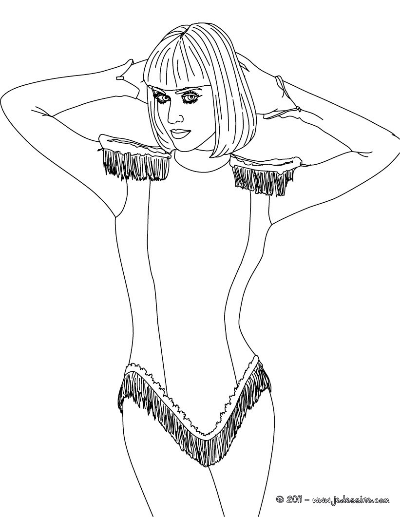 Coloriage Katy Perry gratuit à imprimer