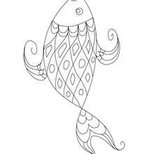 Grand poisson coloriage à imprimer