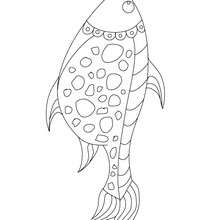 Gros poisson d'avril à colorier - Coloriage - Coloriage FETES - Coloriage POISSON AVRIL