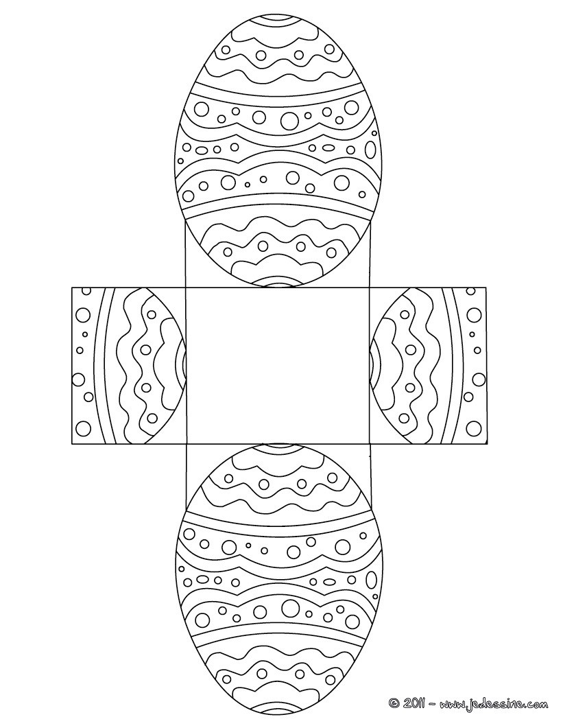 Coloriages bo te p¢ques oeuf colorier et découper fr hellokids Bo te P¢ques oeuf colorier et découper