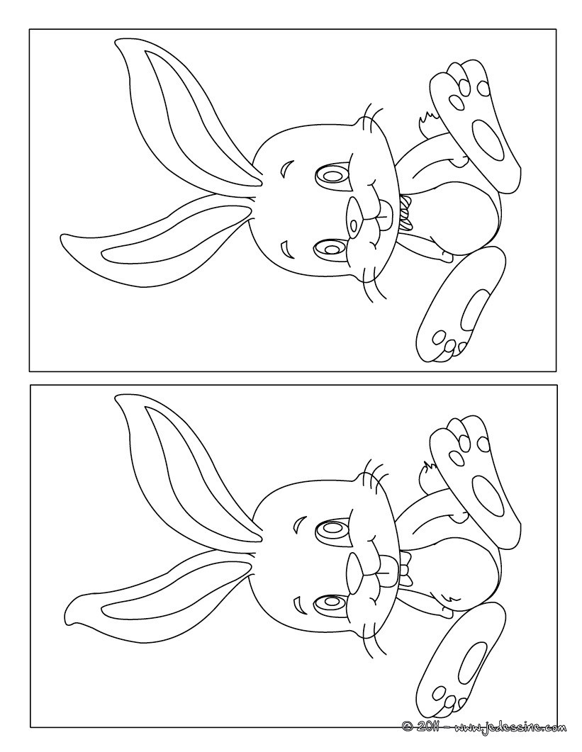  Lapin de Pâques jeu des différences