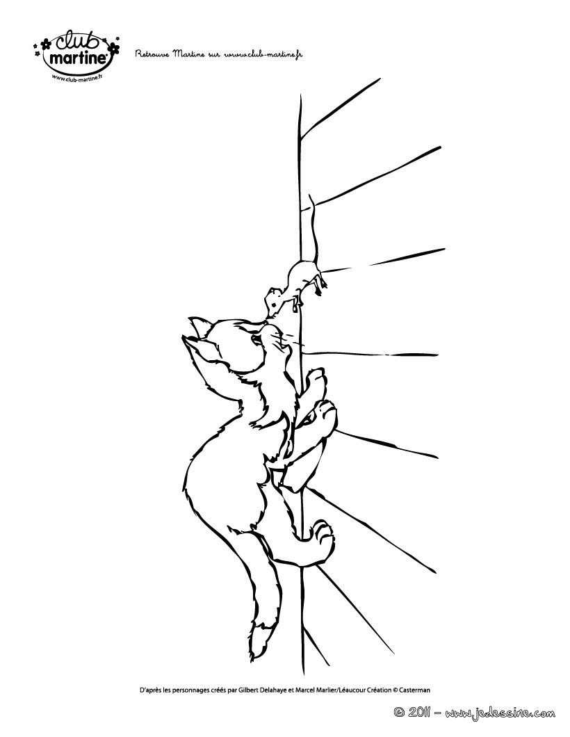 Martine Coloriage chaton gratuit